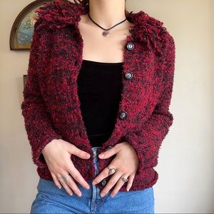 Cropped knit jacket/cardigan